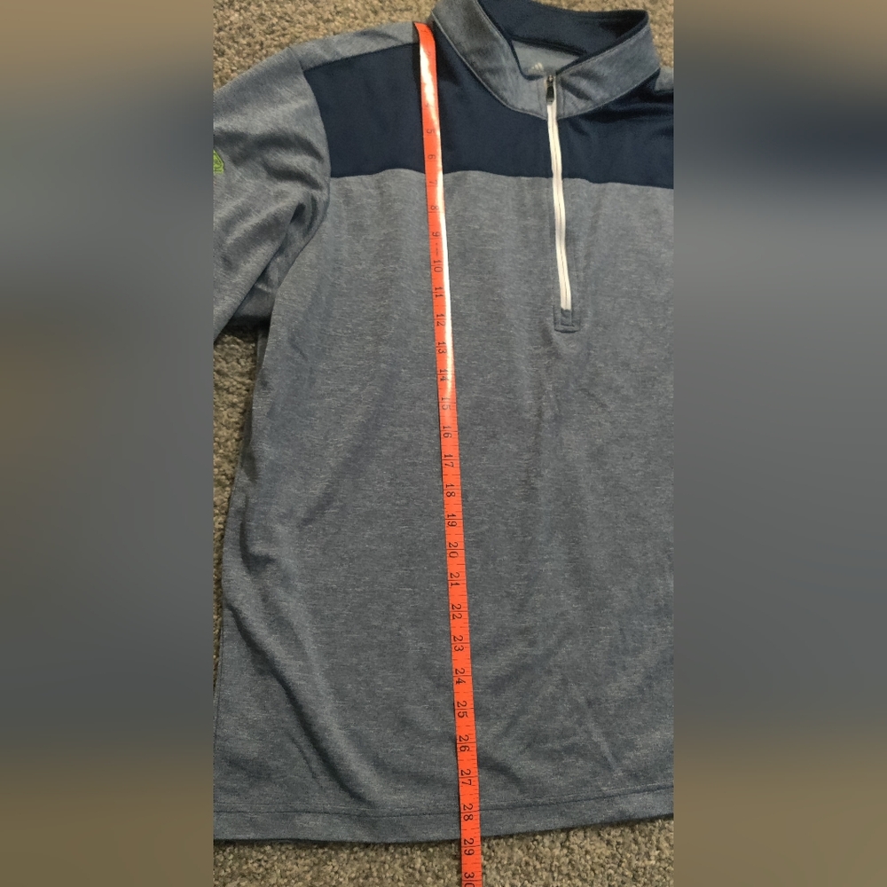 Adidas Gray and Black Quarter-Zip Country Club Golf Pullover - Picture 5 of 10